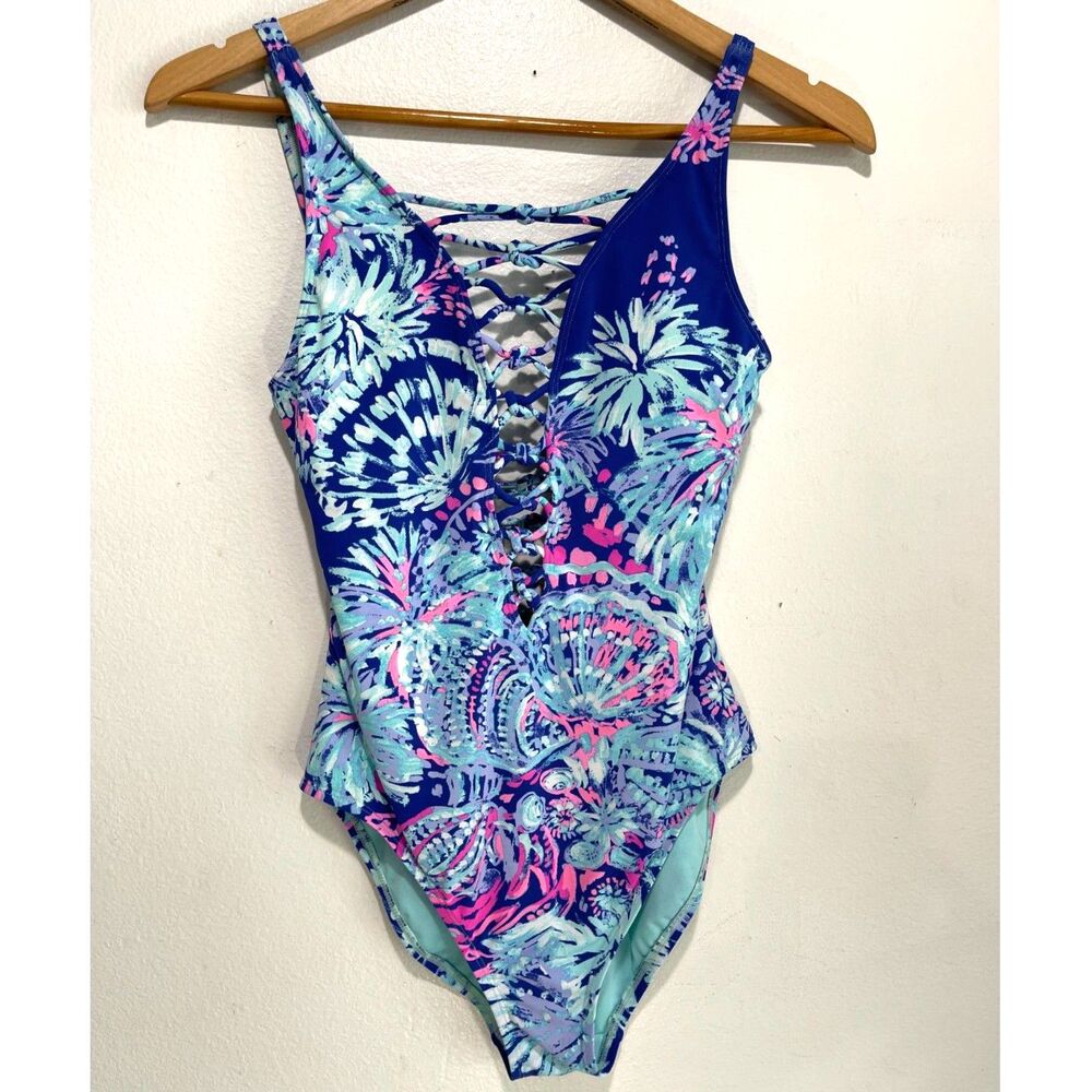 Lilly Pulitzer swimsuit one piece beach vacation summer resort women size 2